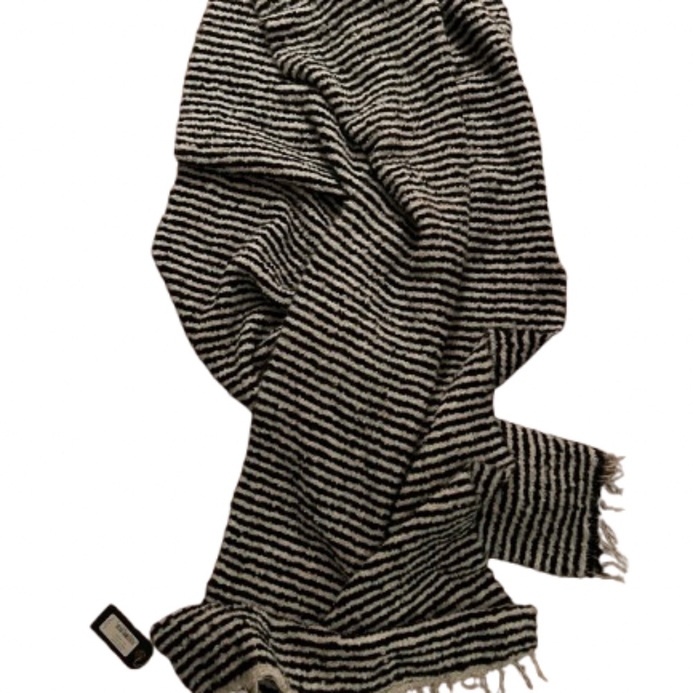 Rag & Bone Ava Black Striped Scarf NWT